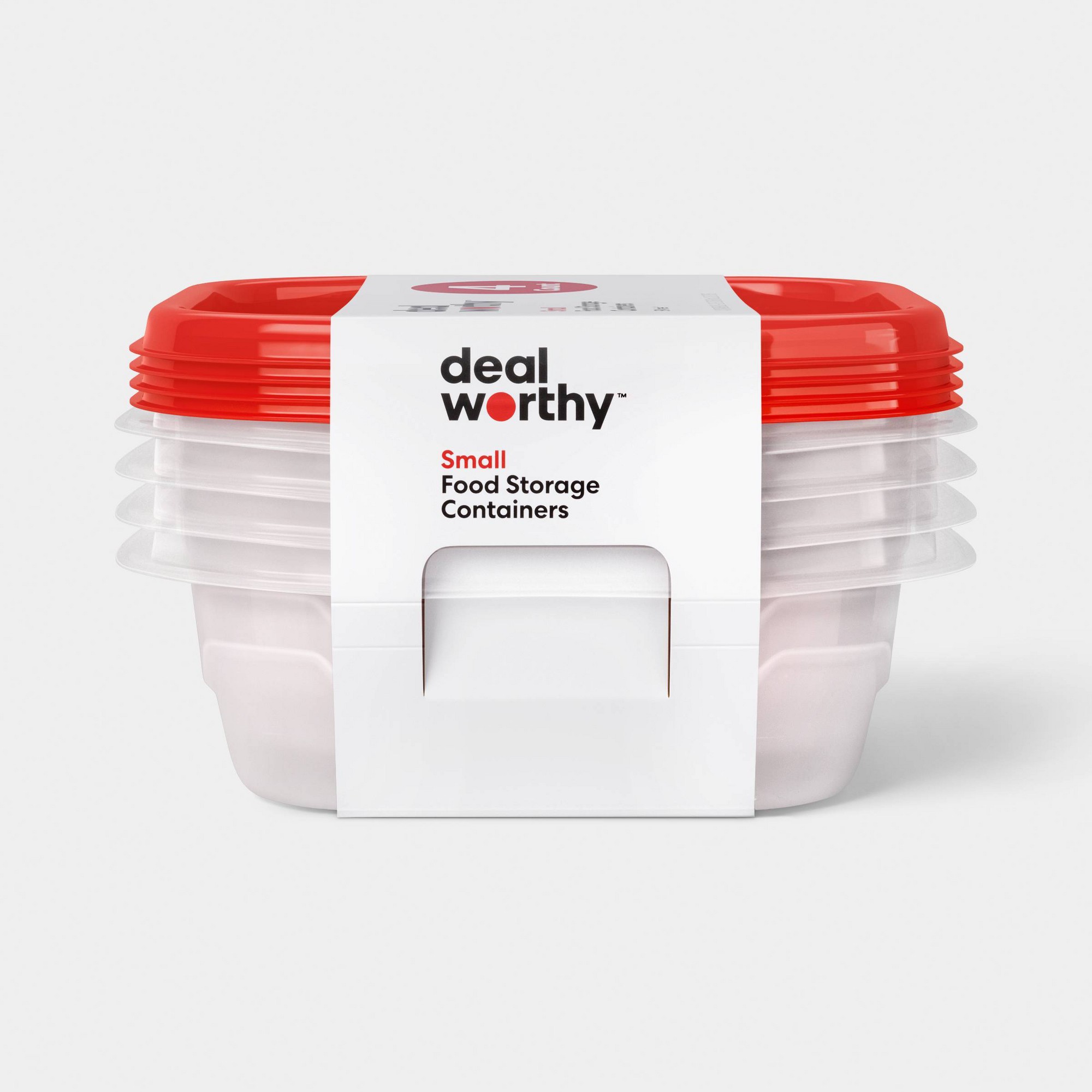 Food Storage Pantry - 4ct Small Square Food Storage Containers