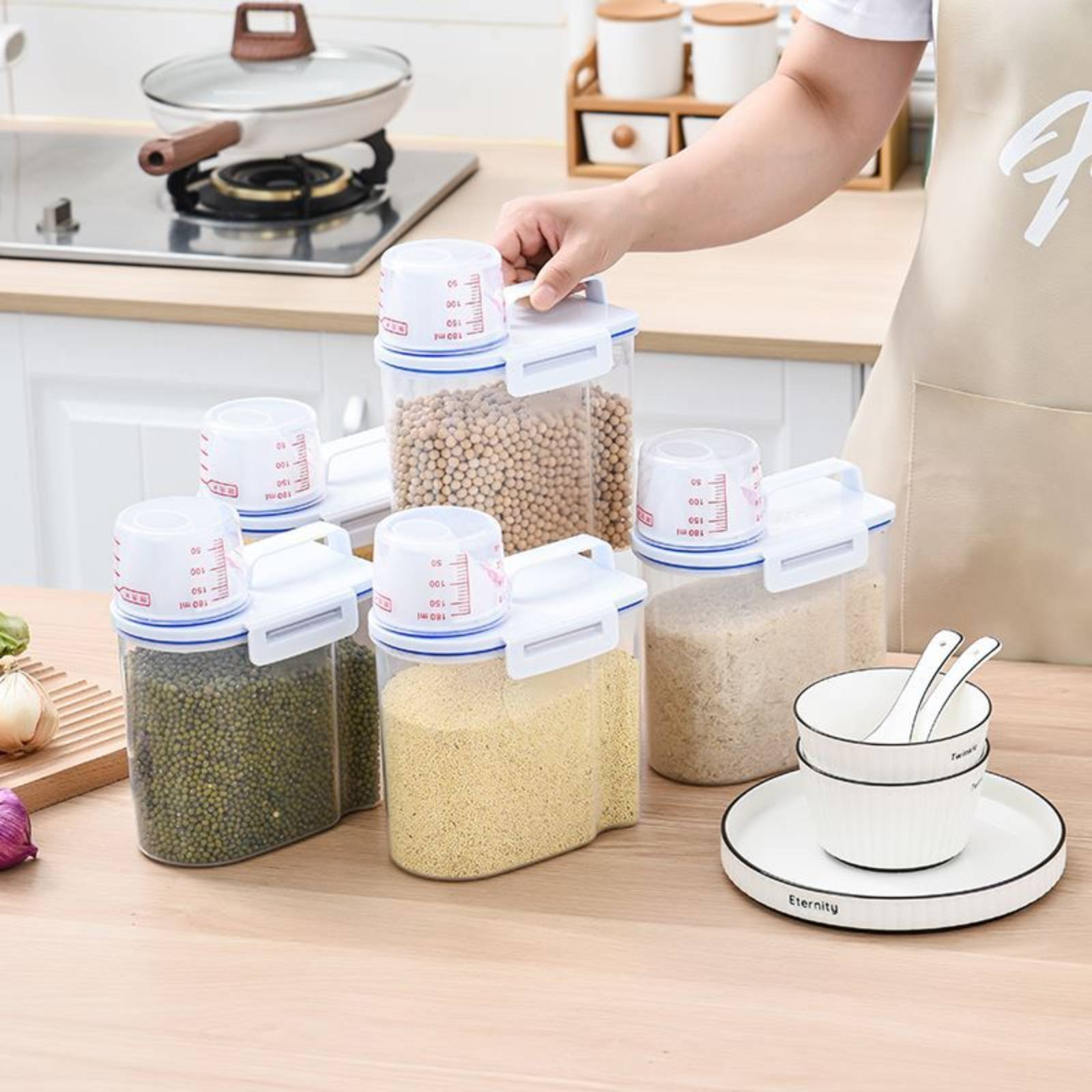 Food Storage Pantry - Rice Storage Container Safe Rice Dispenser