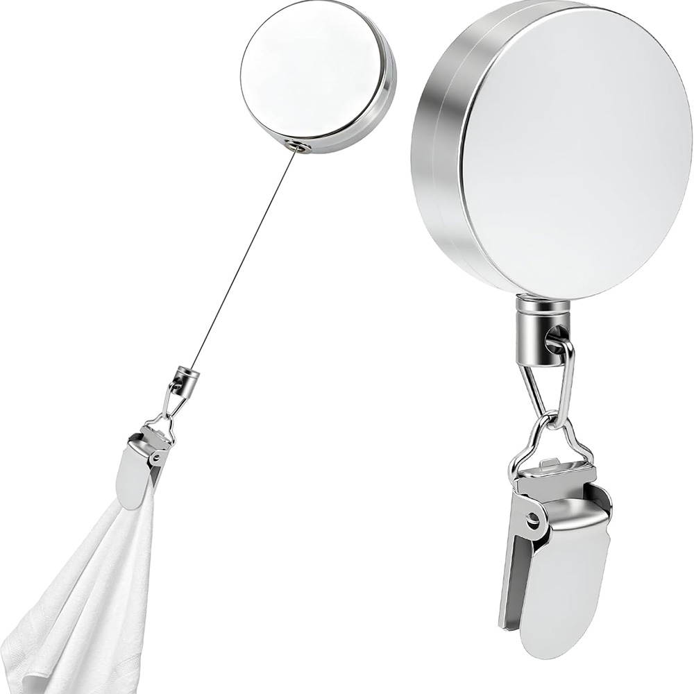 Food Storage For Room - Retractable Towel Clip Holder Drill-Free Self