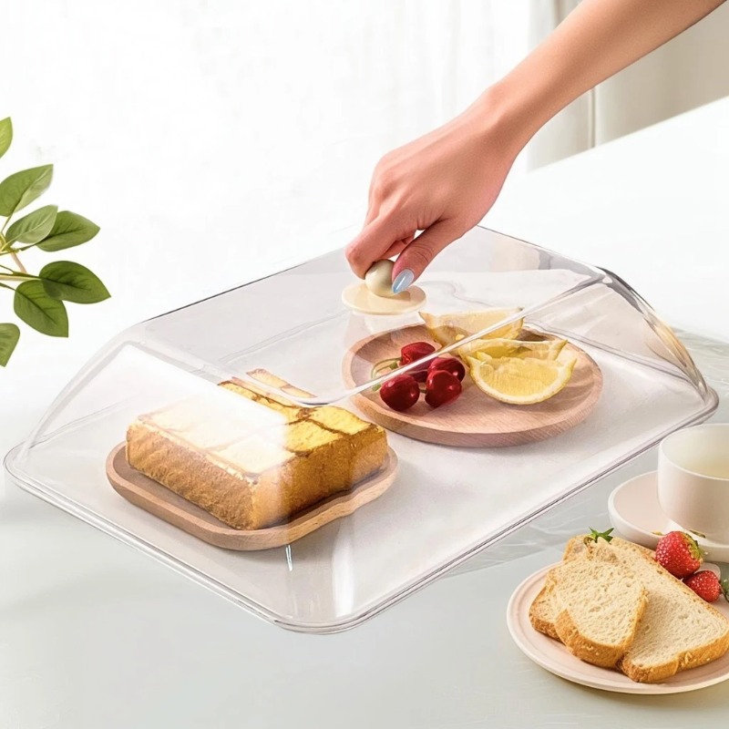 Food Storage In The Kitchen - WORTHBUY Reusable Plastic Food Cover Clear