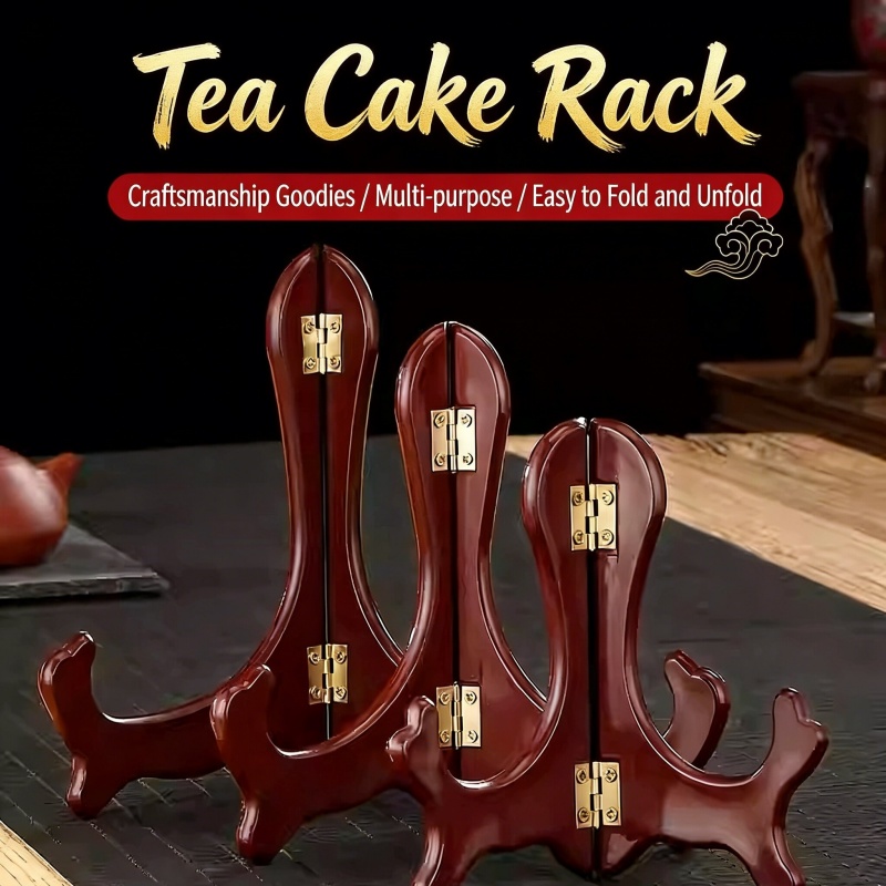 Food Storage Rack - 1pc Vintage Wooden Dish Display Rack