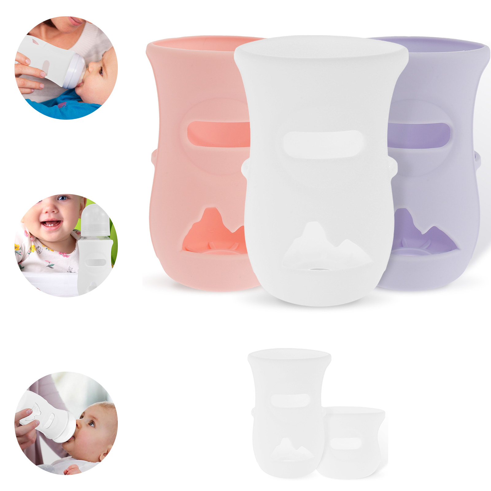 Food Storage Baby - Silicone Sleeves Silicone Baby Bottle Cover