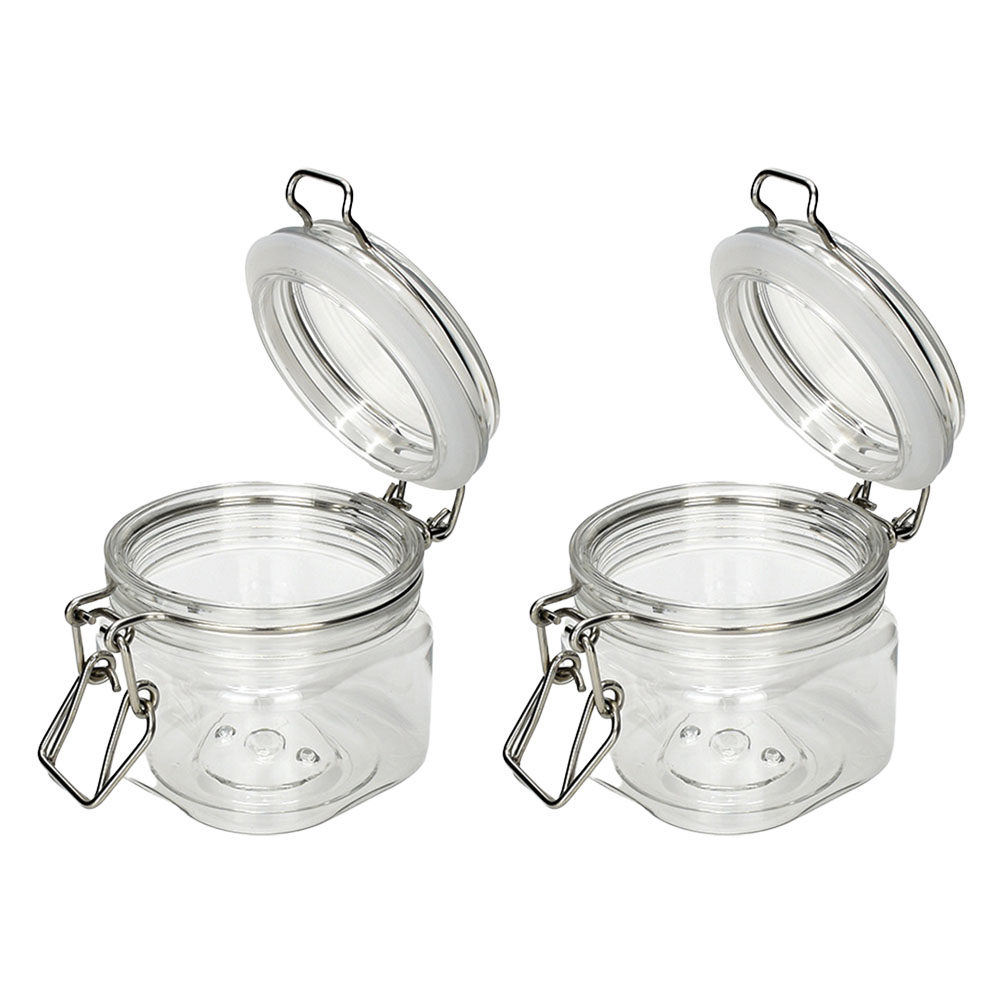 Food Storage In The Kitchen - 2Pcs Sealed Storage Jars Transparent Honey