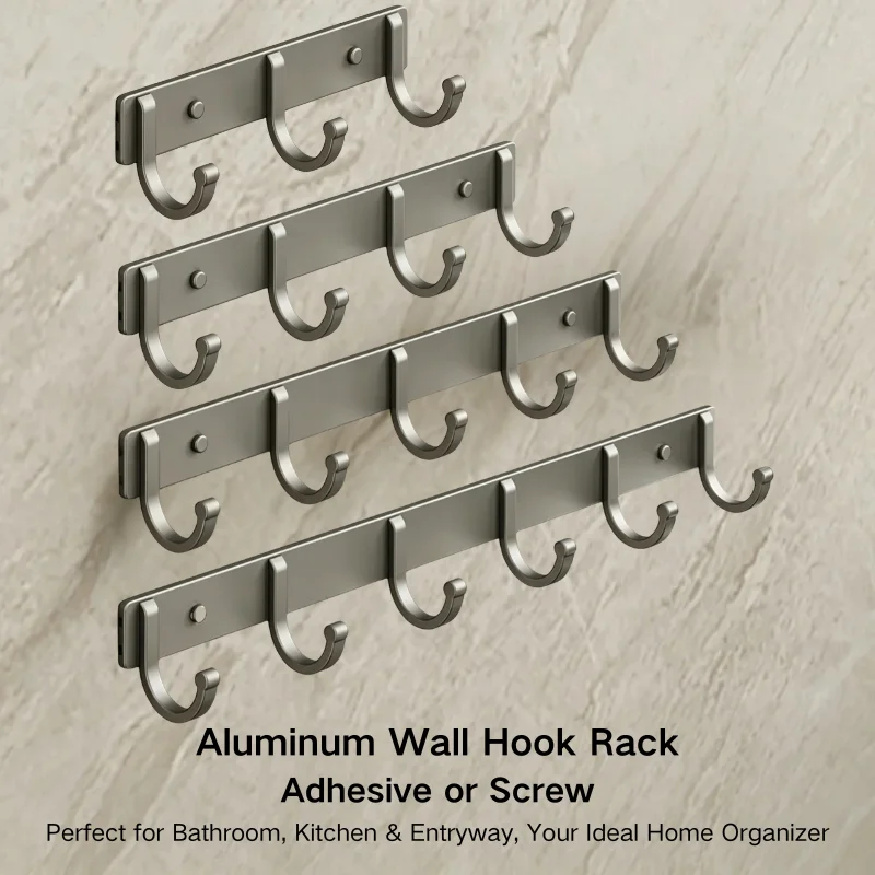 Food Storage For Room - Aluminum Wall Hook Rack – No-Drill