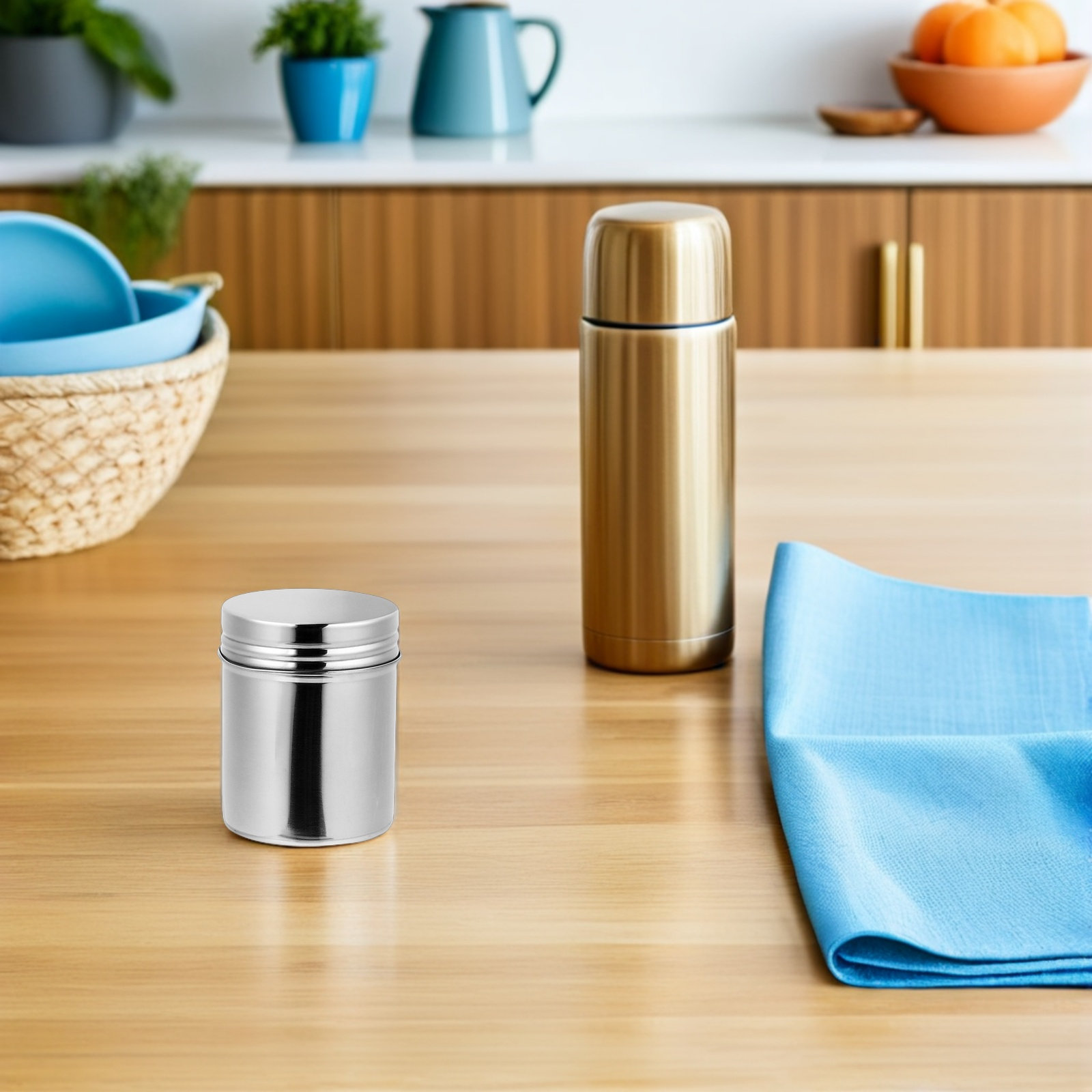 Food Storage In The Kitchen - 2Pcs Stainless Steel Canisters 304 Food