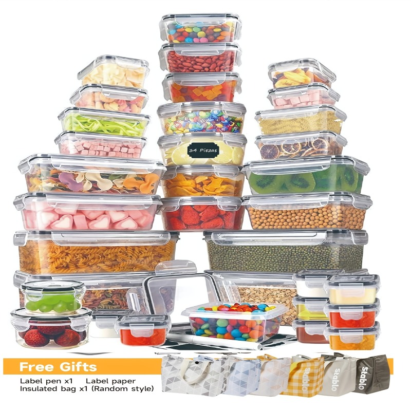 Food Storage Pantry - 48PCS BPA-Free Food Storage Set –