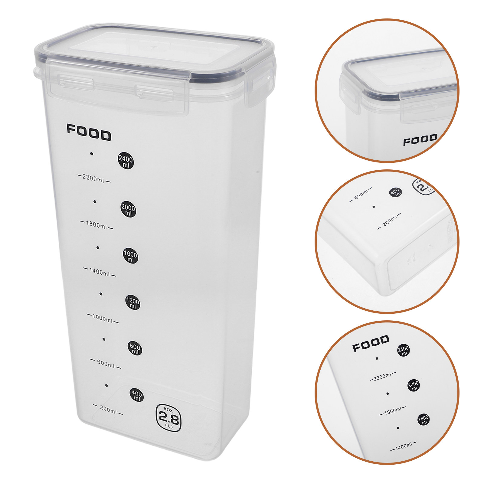 Food Storage In The Kitchen - 2Pcs Grain Storage Containers Airtight Transparent