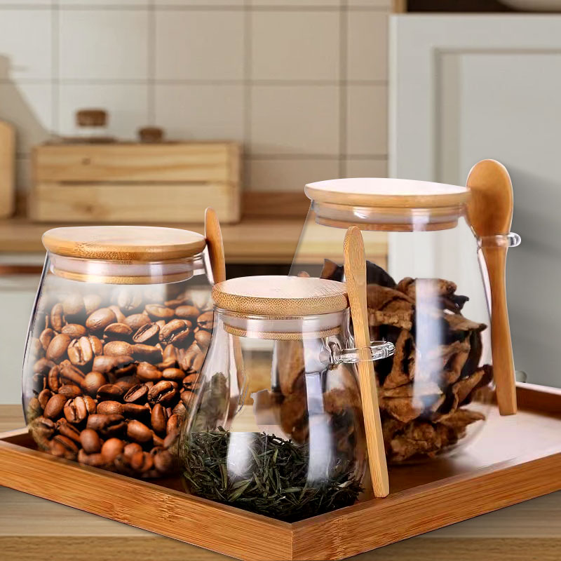 34oz sealed glass jar with spo - огляд і ціна Food Storage Glass Set