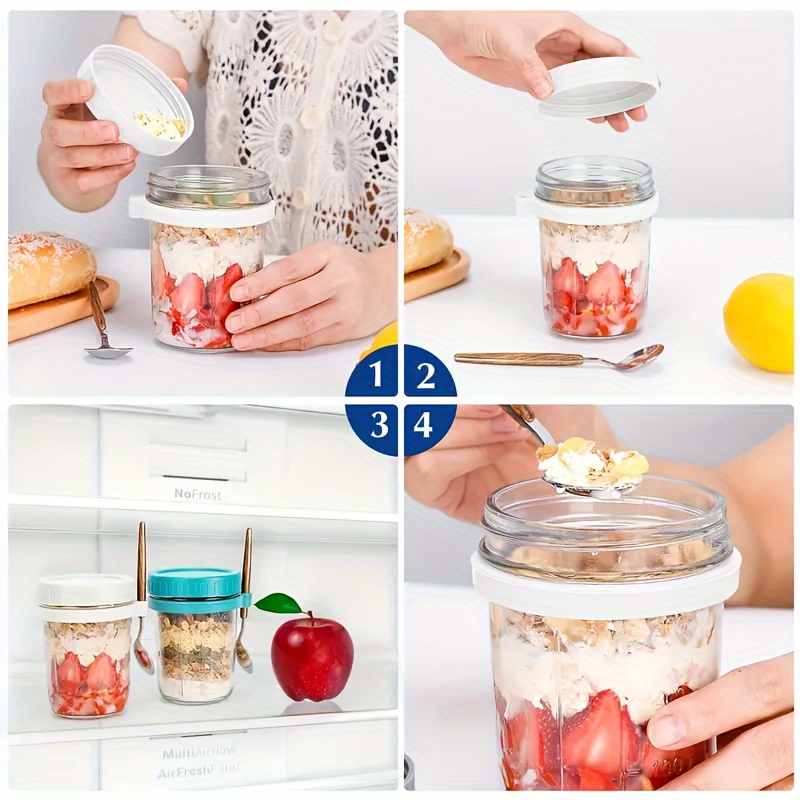 1pc/2pcs Glass Oatmeal Cup, Ov - огляд і ціна Food Storage Glass Set