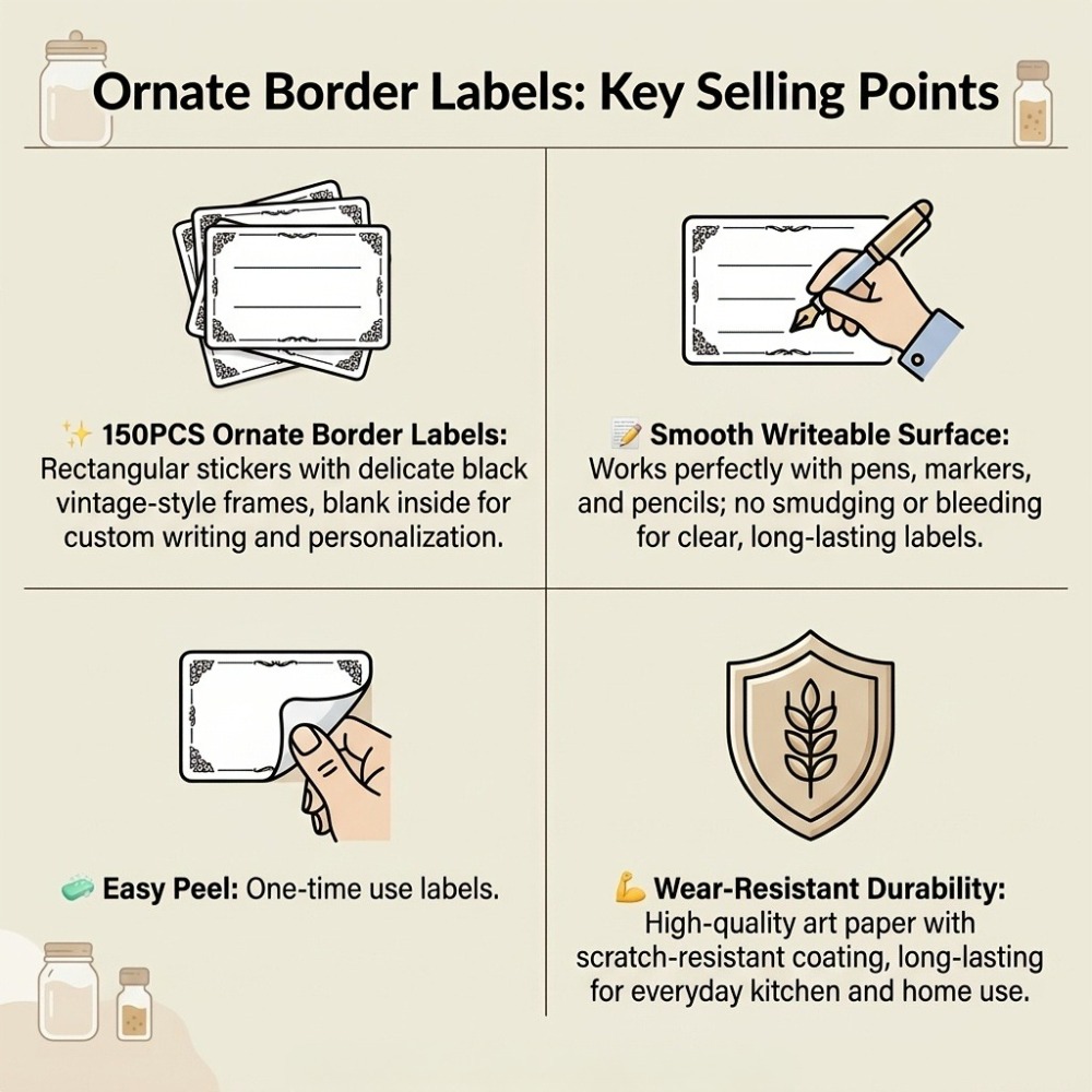 Writable Stickers Blank Rectan - огляд і ціна Food Storage Jar Labels