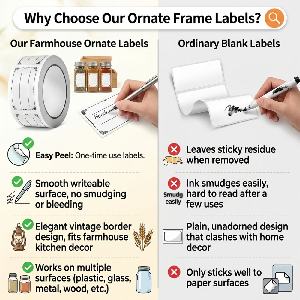 Writable Stickers Blank Rectan - огляд і ціна Food Storage Jar Labels