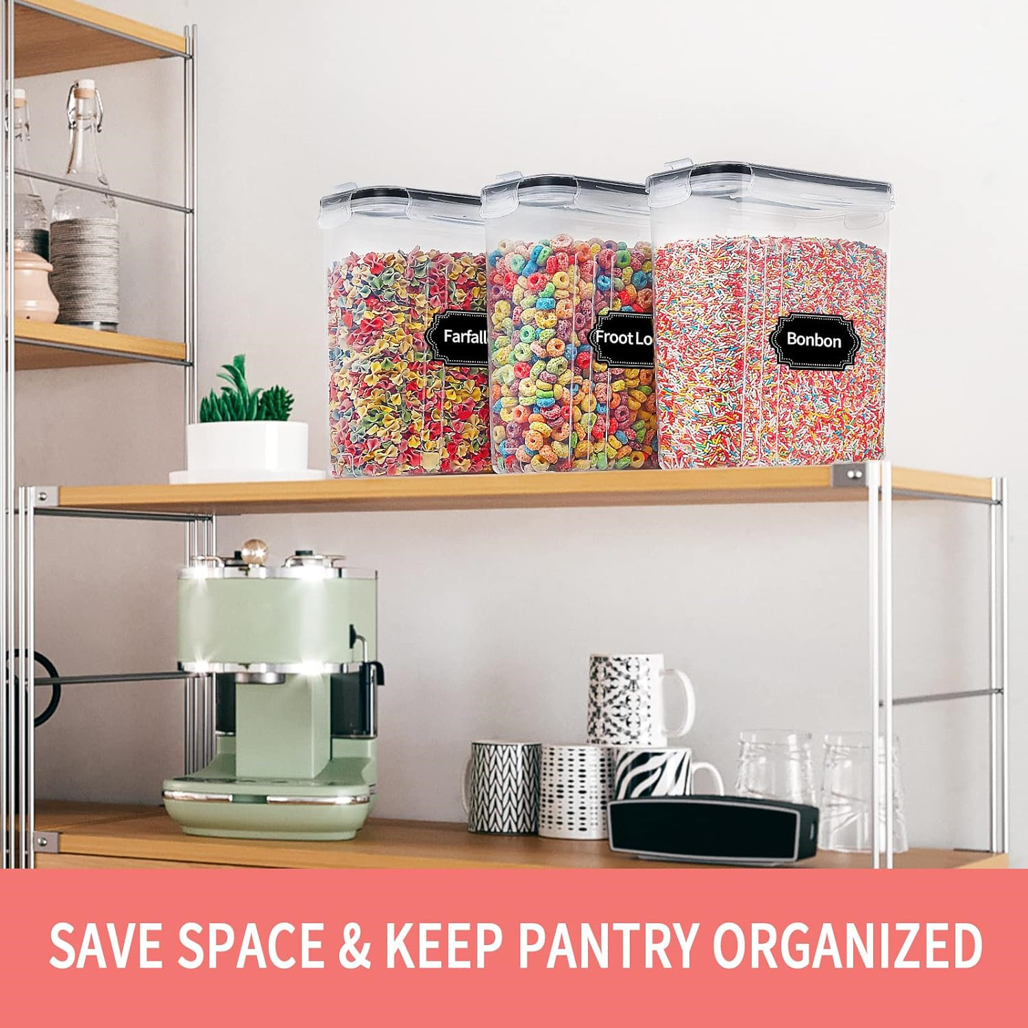 2.5L Cereal Storage Containers - огляд і ціна Food Storage Labels