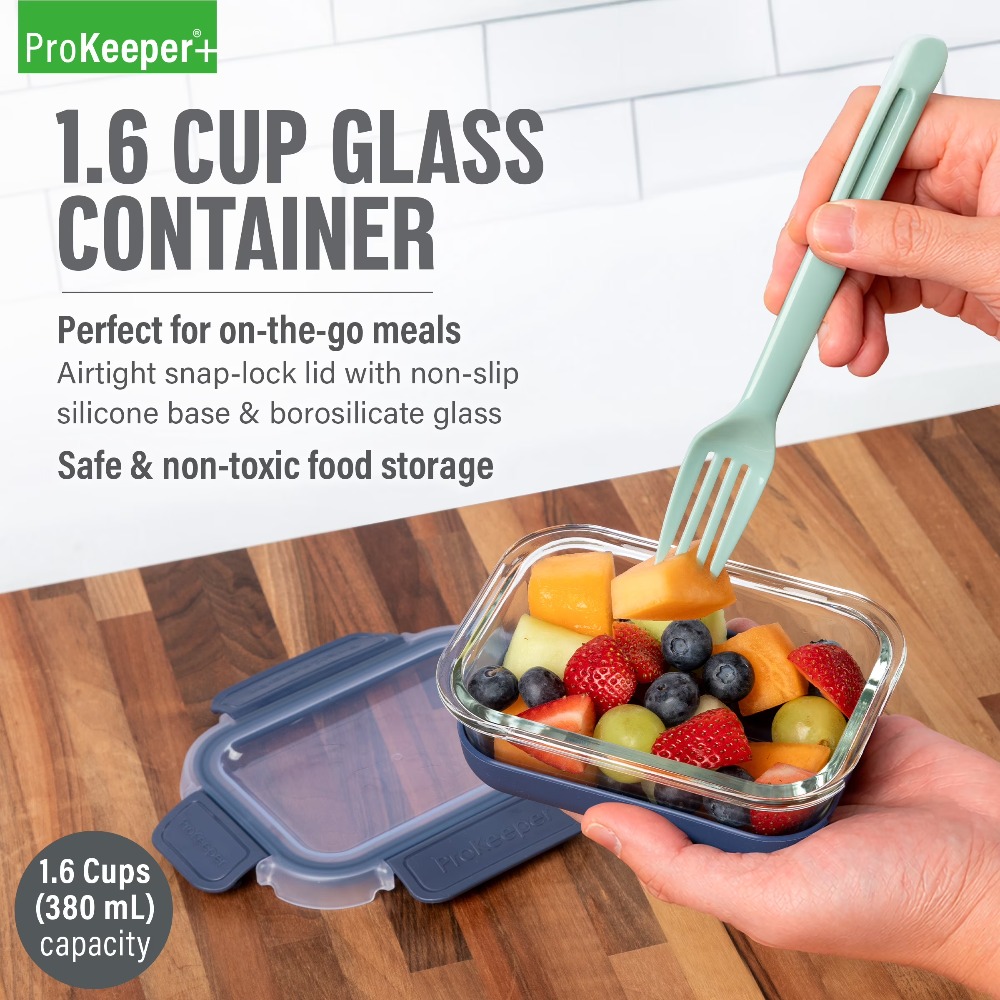 2 Pack 1.6 Cup Glass Food Stor - огляд і ціна Food Storage Pantry
