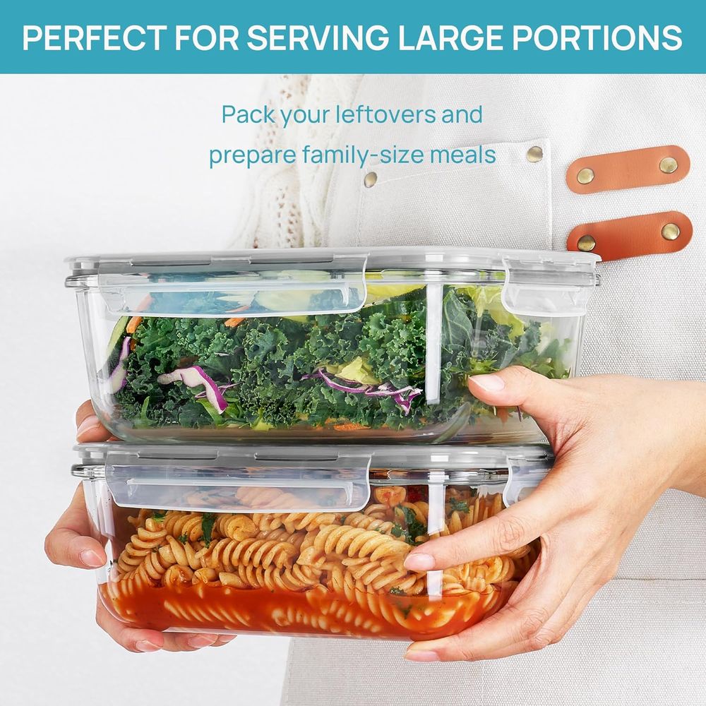 1860ml/63oz Large Glass Storag - огляд і ціна Food Storage Glass Container Set