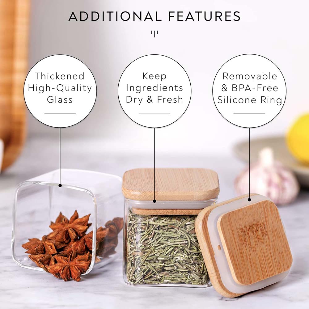 5oz Glass Jars Set with Spice  - огляд і ціна Food Storage Jar Labels