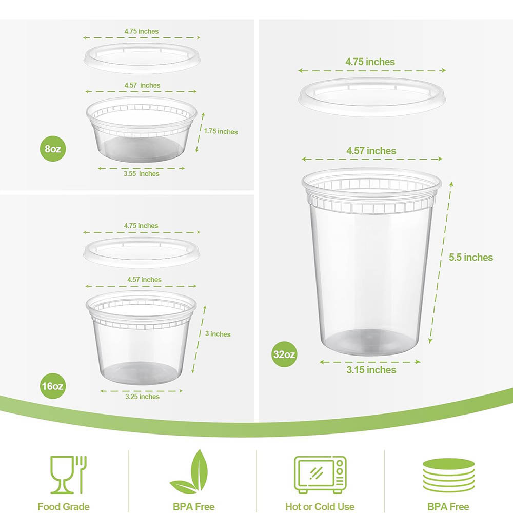 Plastic Deli Food Containers W - огляд і ціна Food Storage Variety Pack
