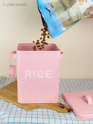 Pink White Kitchen Bathroom La - огляд і ціна Food Storage With Scoop