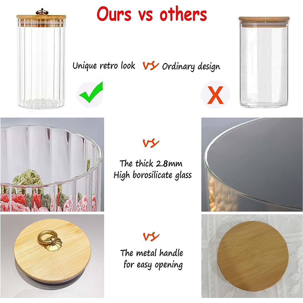 Glass Storage Jars Set of 3, A - огляд і ціна Food Storage Glass Container Set