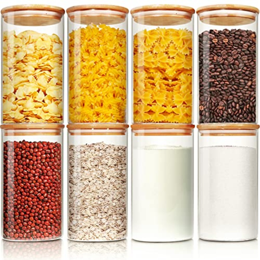 Glass Jars with Bamboo Lids 28 - огляд і ціна Food Storage Glass Set