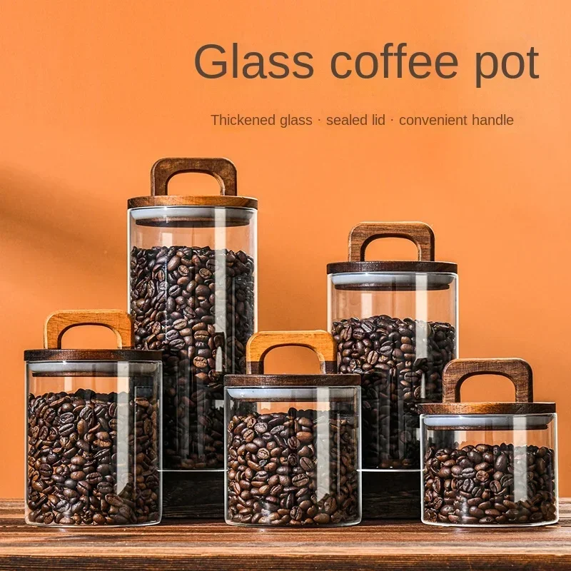 800-2100ml Wood Lid Glass Jar  - огляд і ціна Food Storage Glass Set