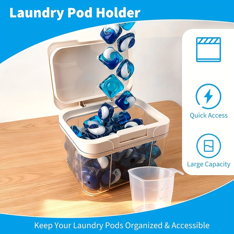 Laundry Pod Holder Compatible  - огляд і ціна Food Storage With Scoop