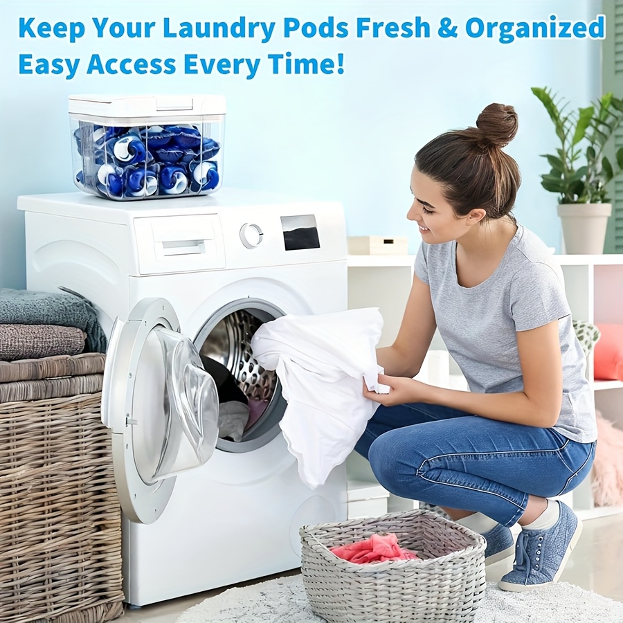 Laundry Pod Holder Compatible  - огляд і ціна Food Storage With Scoop