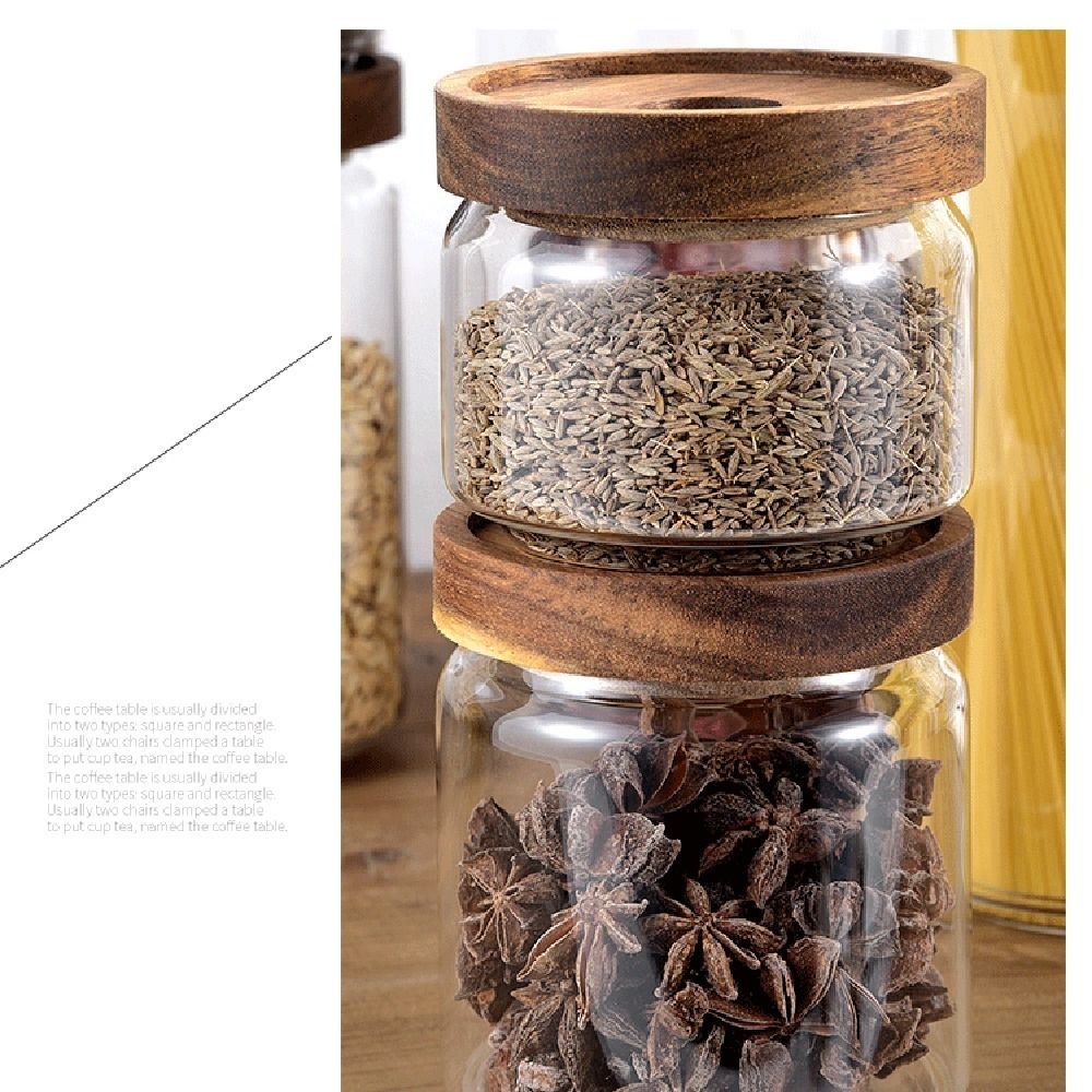 Multi-Use Wooden Lid Glass Foo - огляд і ціна Food Storage Glass Container Set