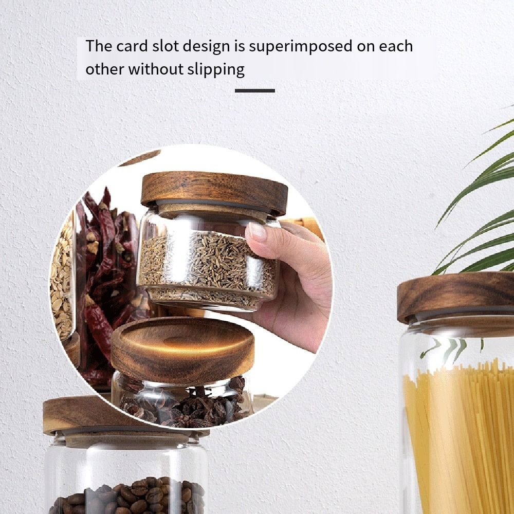 Multi-Use Wooden Lid Glass Foo - огляд і ціна Food Storage Glass Container Set