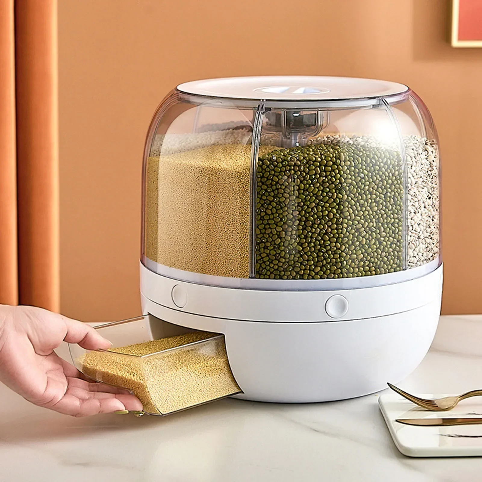 6-Compartment 360° Rotating Ai - огляд і ціна Food Storage Pantry