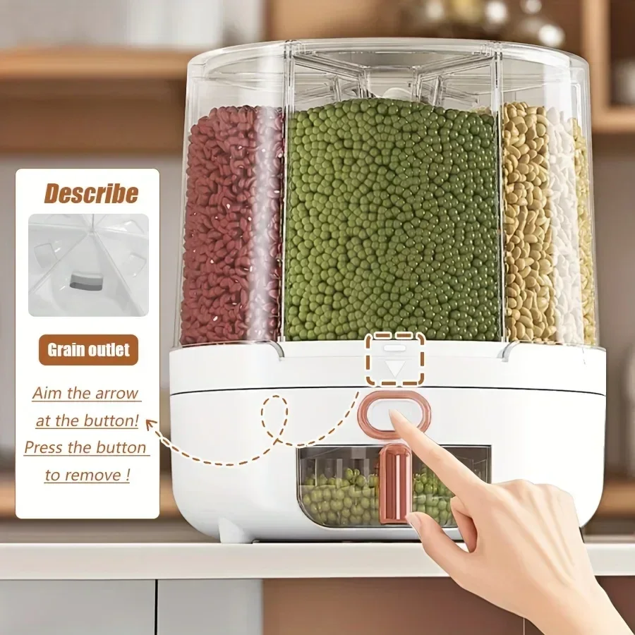 6-Compartment 360° Rotating Ai - огляд і ціна Food Storage Pantry