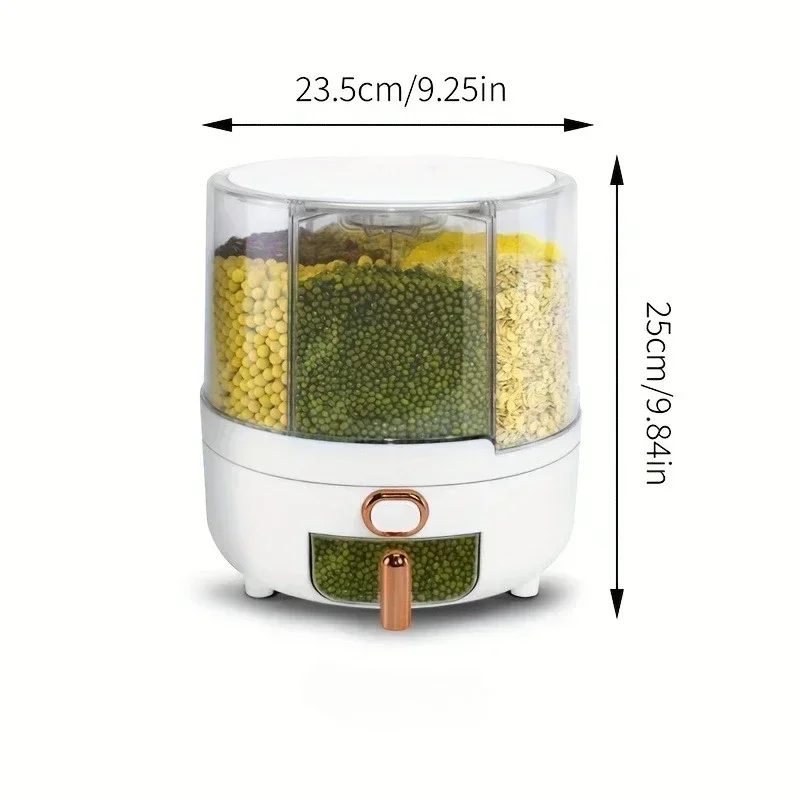 6-Compartment 360° Rotating Ai - огляд і ціна Food Storage Pantry