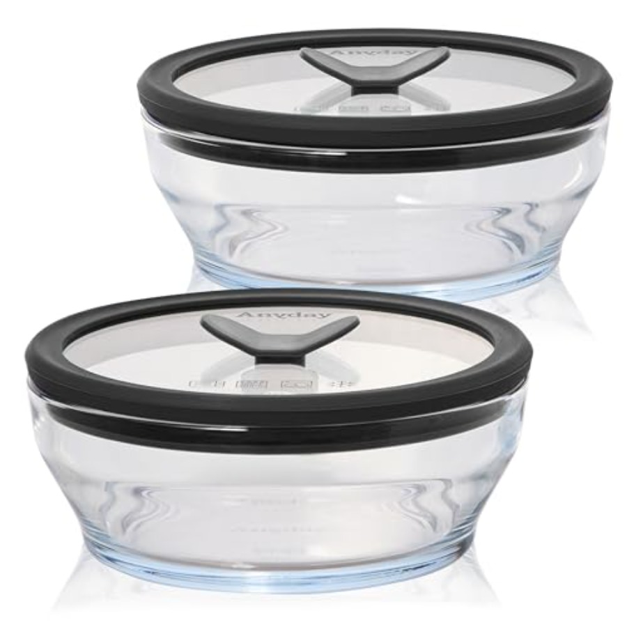 2-Pack 2-Cup Glass Food Storag - огляд і ціна Food Storage Glass Set