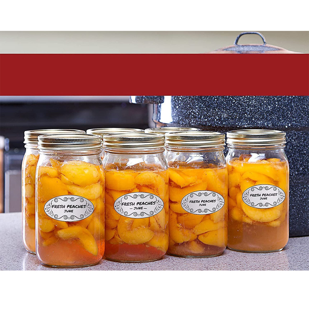 150Pcs Oval Canning Labels Bla - огляд і ціна Food Storage Jar Labels