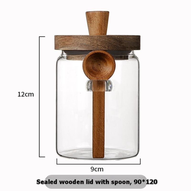 ABJI-Glass Jar With Wooden Lid - огляд і ціна Food Storage Glass Container Set