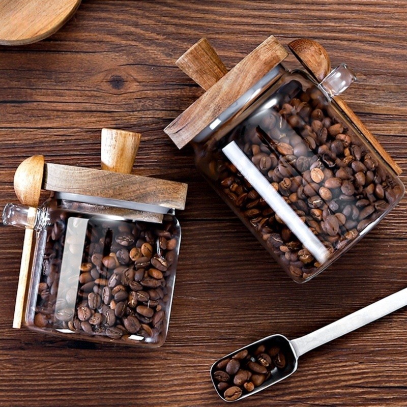 ABJI-Glass Jar With Wooden Lid - огляд і ціна Food Storage Glass Container Set