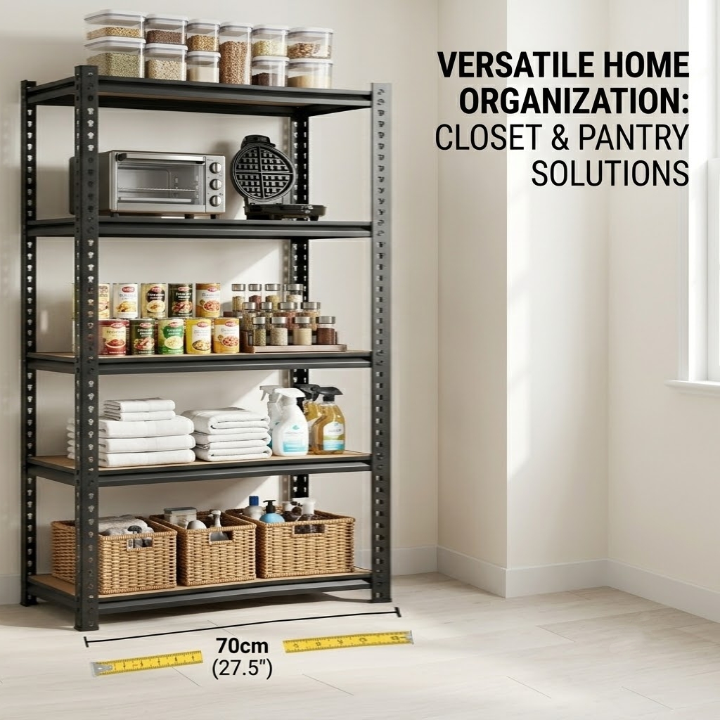 Slim 5-Tier Metal Shelving Uni - огляд і ціна Food Storage No Pantry