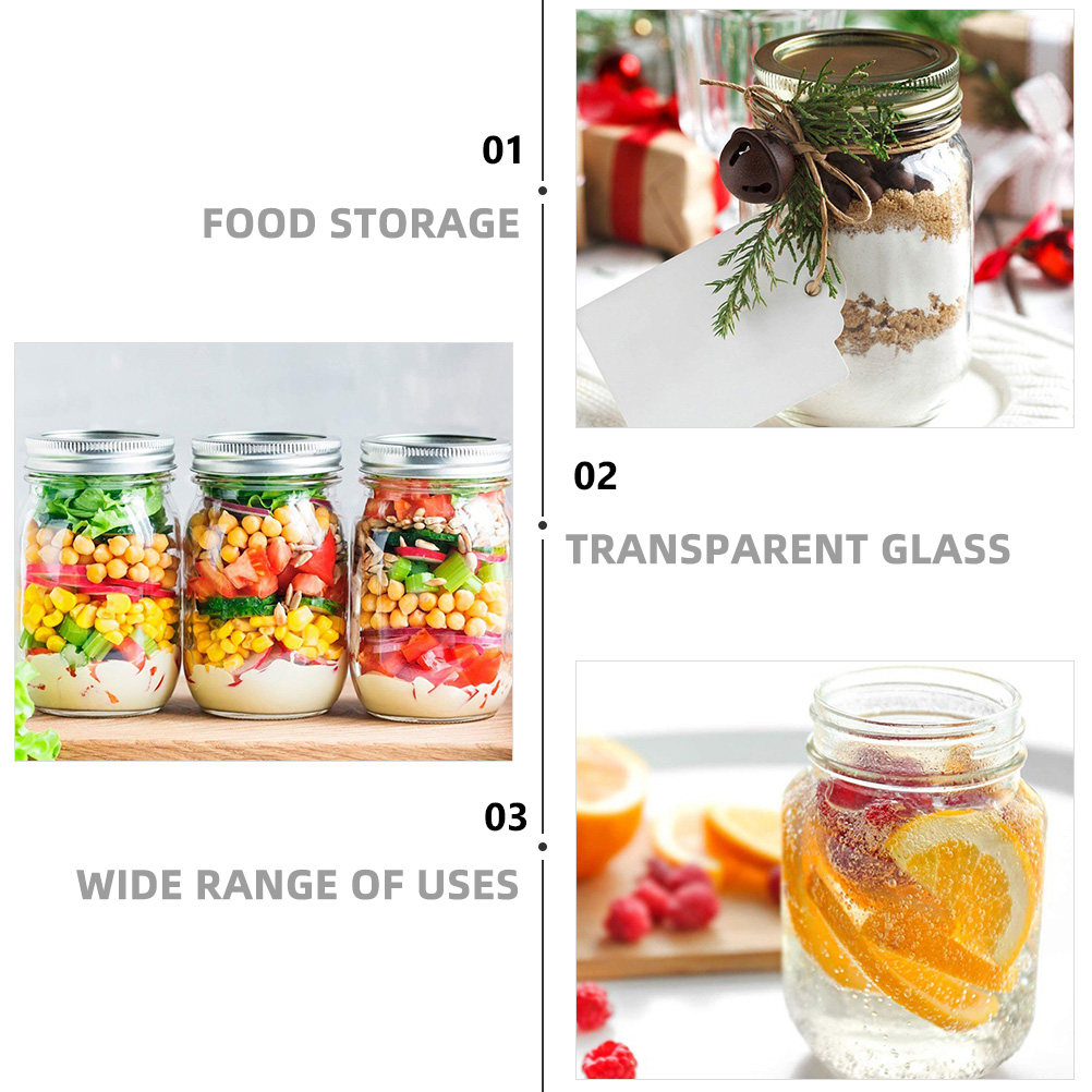 6Pcs Transparent Round Glass J - огляд і ціна Food Storage In The Kitchen