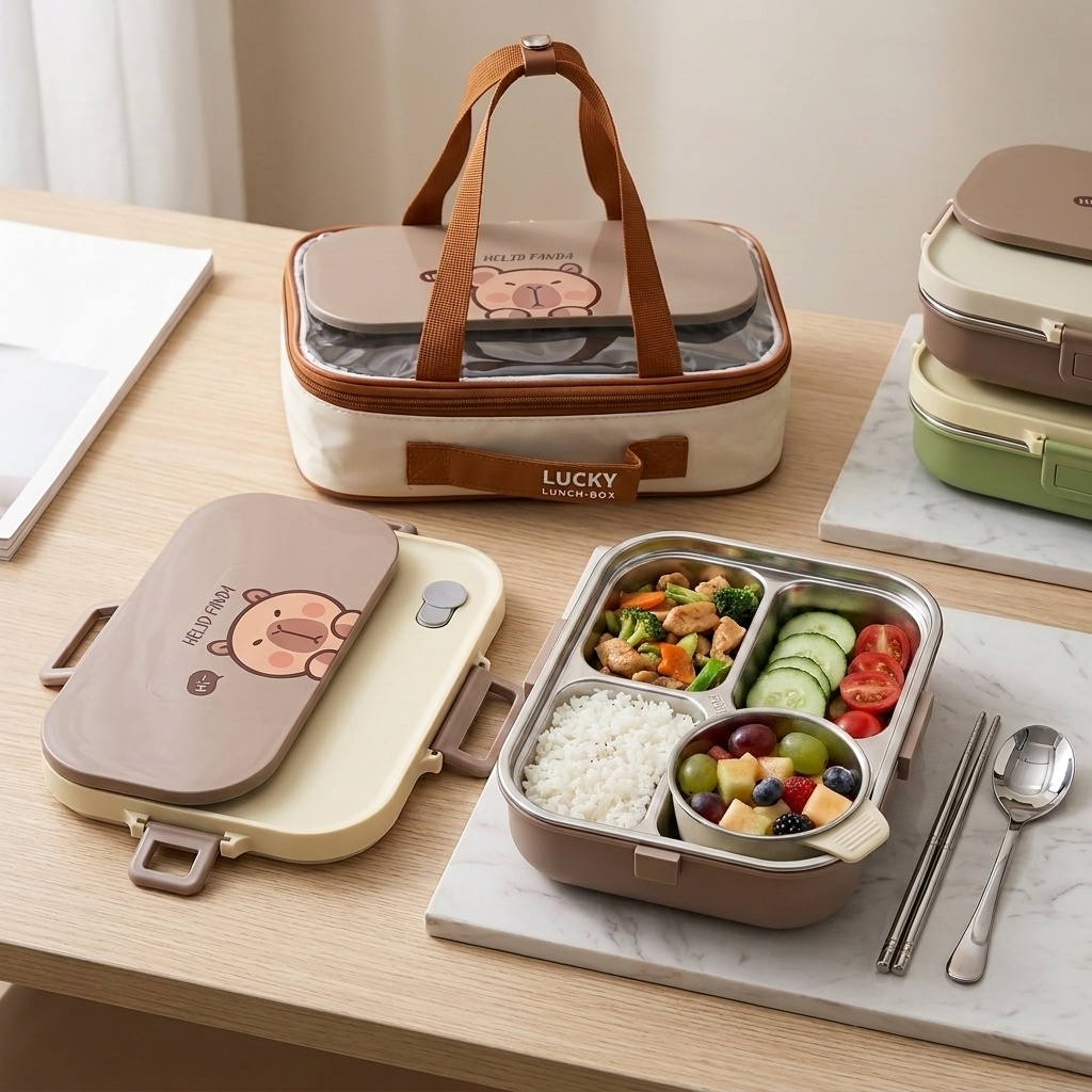 304 Stainless Steel Bento Lunc - огляд і ціна Food Storage With Scoop