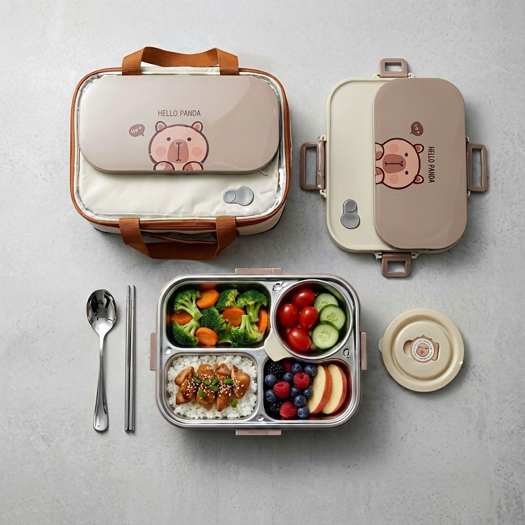 304 Stainless Steel Bento Lunc - огляд і ціна Food Storage With Scoop