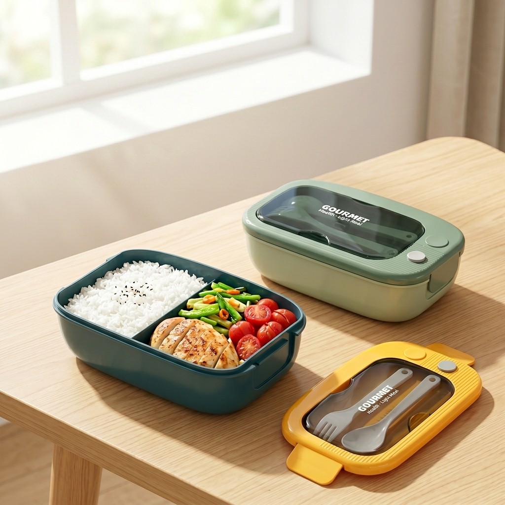 Microwavable Plastic Bento Box - огляд і ціна Food Storage With Scoop