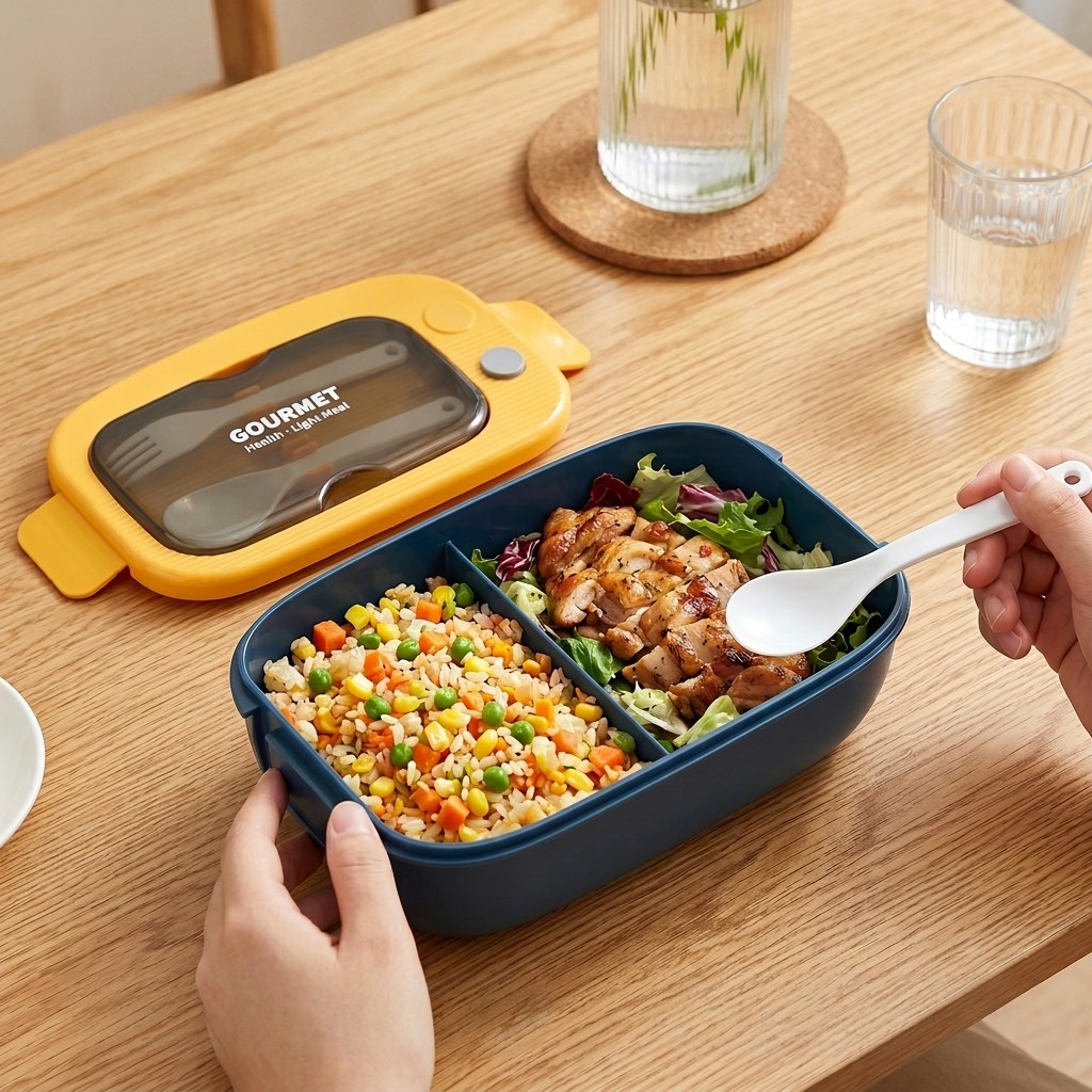 Microwavable Plastic Bento Box - огляд і ціна Food Storage With Scoop
