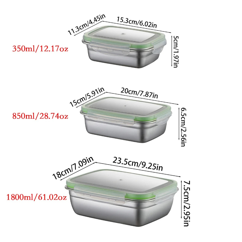 304 Stainless Steel Lunch Box  - огляд і ціна Food Storage Silicone