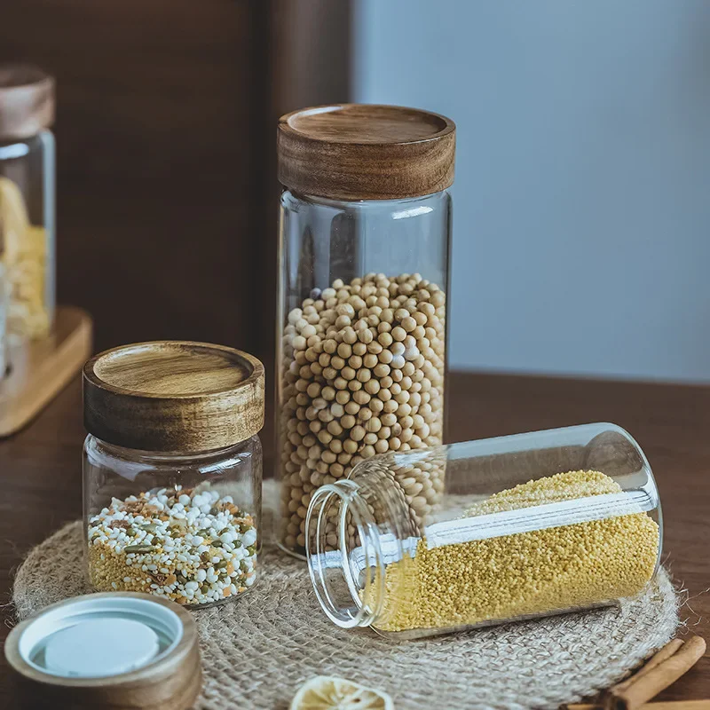 Wood Lid Orgnizer Glass Airtig - огляд і ціна Food Storage Glass Set