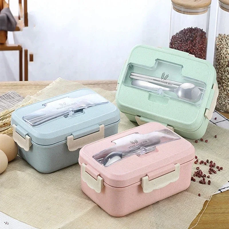 Microwave Lunch Box Wheat Stra - огляд і ціна Food Storage With Scoop