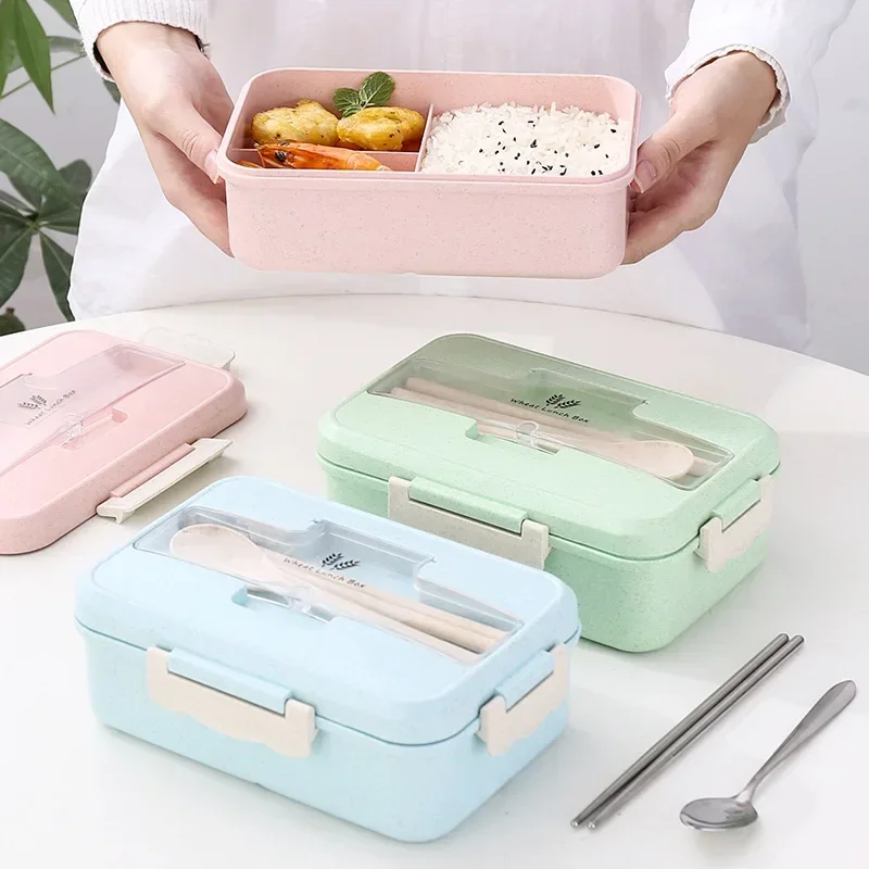Microwave Lunch Box Wheat Stra - огляд і ціна Food Storage With Scoop