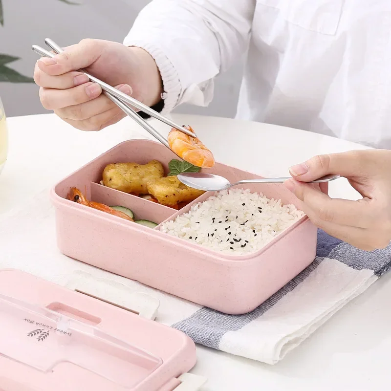 Microwave Lunch Box Wheat Stra - огляд і ціна Food Storage With Scoop