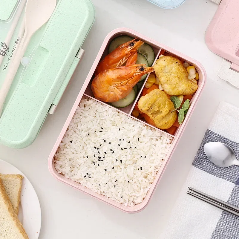 Microwave Lunch Box Wheat Stra - огляд і ціна Food Storage With Scoop
