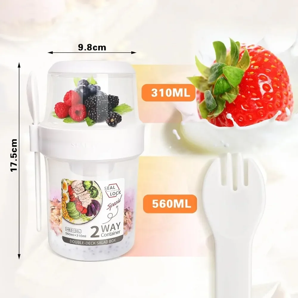 Salad Cup Breakfast Cups Porta - огляд і ціна Food Storage With Scoop