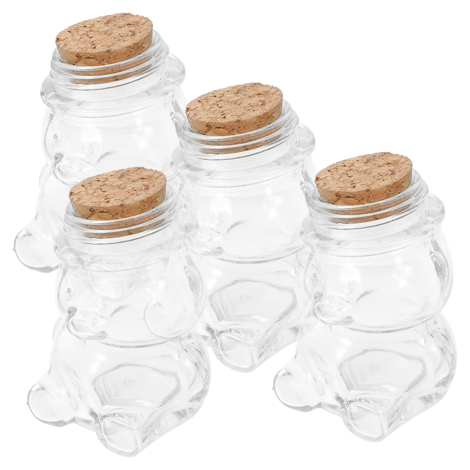 4Pcs Glass Candy Jar Set Trans - огляд і ціна Food Storage Glass Container Set