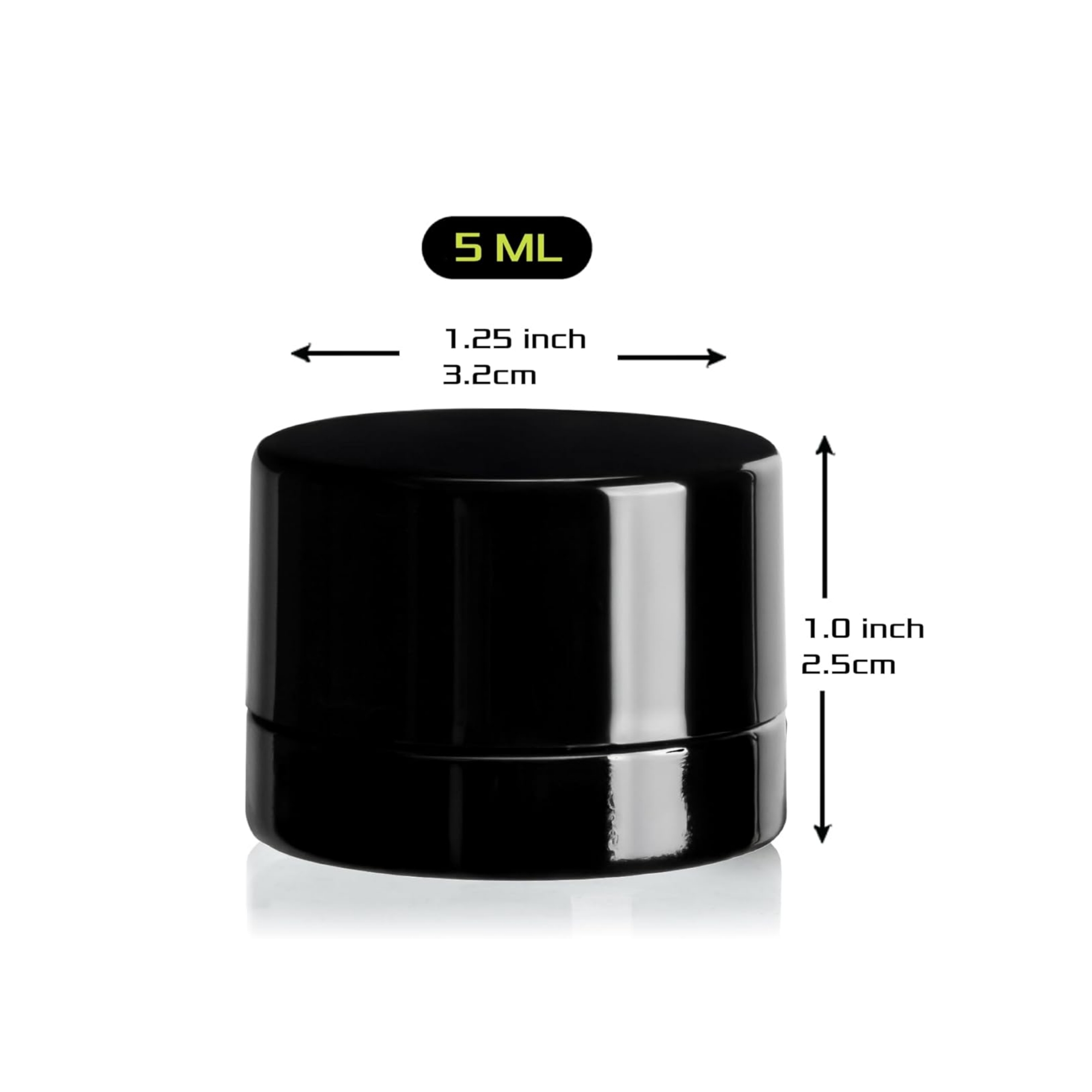 5ml Thick Black Glass Jars wit - огляд і ціна Food Storage Glass Set